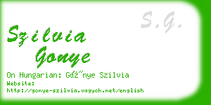 szilvia gonye business card